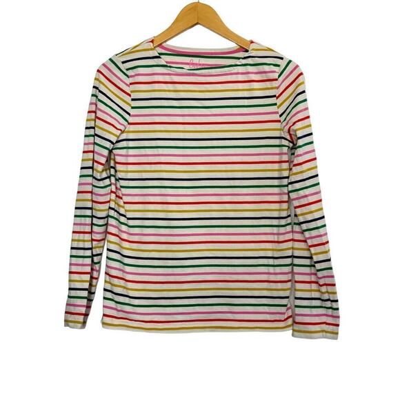 Boden Girls Shirt‎ Striped Long Sleeve Top White Multi Colored Size 15-16 - Picture 1 of 5